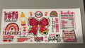 Teacher nutrition fact, pink pencil bow