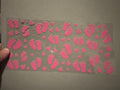 Pink baby feet, pink hearts