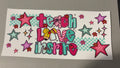 Teach, love, inspire, colored stars
