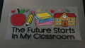 The future starts in my classroom, apple, pencil, books, school