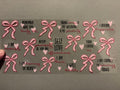Self Love Affirmations with pink ribbons, pink hearts