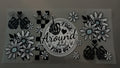 F*ck around & find out, skeleton middle fingers, white flowers